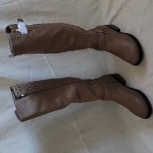 Tall tan quilted womens boots NEW